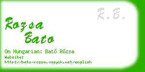 rozsa bato business card